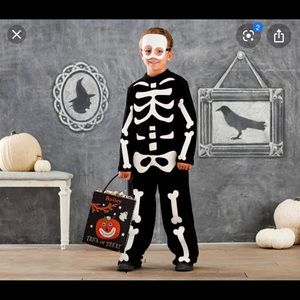 Pottery Barn Kids Skeleton Costume and mask